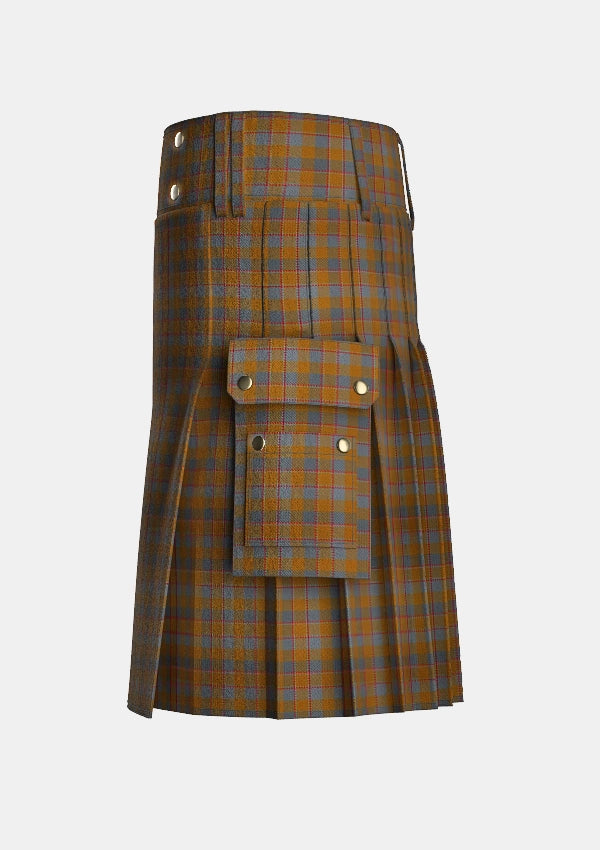 Utility_Jardine_Tartan_1432_kilt_left_image_with_pleated_design_and_adjustable_buckles_for_men