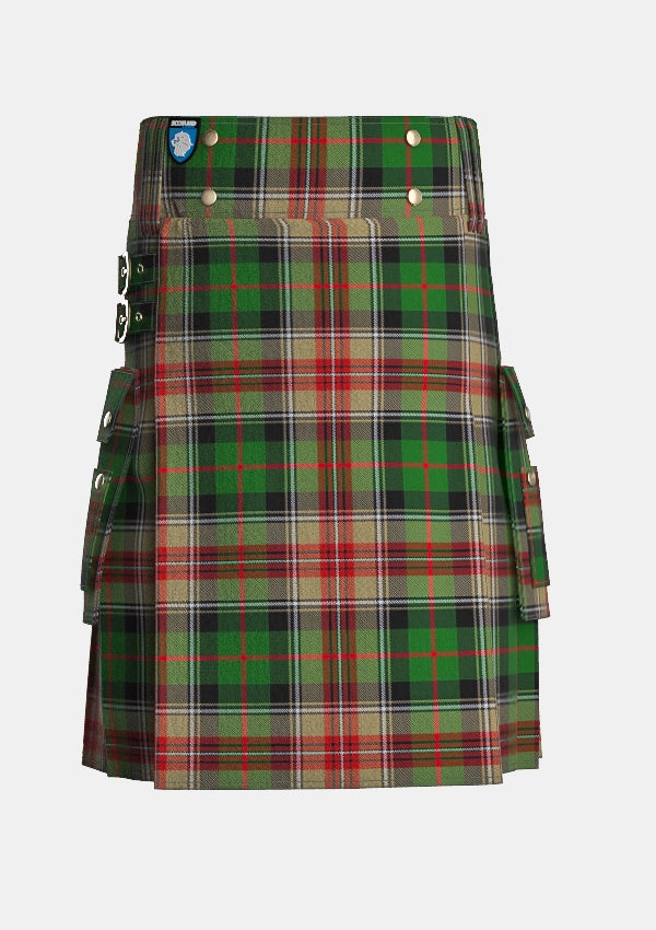 Utility_Johnson_J_M_Tartan_5286_kilt_front_image_with_pleated_design_and_adjustable_buckles_for_men