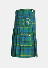 Utility_Johnstone_Ancient_Tartan_kilt_right_image_with_pleated_design_and_adjustable_buckles_for_men