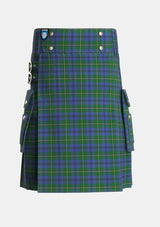 Utility_Johnstone_Johnston_Tartan_1062_kilt_front_image_with_pleated_design_and_adjustable_buckles_for_men