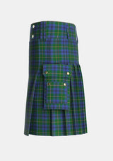 Utility_Johnstone_Johnston_Tartan_1062_kilt_left_image_with_pleated_design_and_adjustable_buckles_for_men