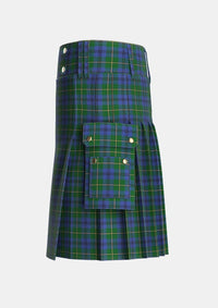 Utility_Johnstone_Johnston_Tartan_1062_kilt_left_image_with_pleated_design_and_adjustable_buckles_for_men