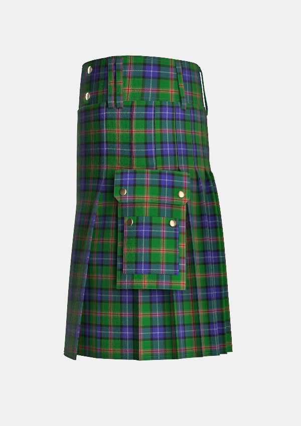 Utility_Jones_tartan_2476_kilt_left_image_with_pleated_design_and_adjustable_buckles_for_men