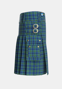 Utility_Keith_2_Tartan_253_kilt_right_image_with_pleated_design_and_adjustable_buckles_for_men