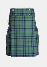 Utility_Keith_tartan_253_kilt_front_image_with_pleated_design_and_adjustable_buckles_for_men