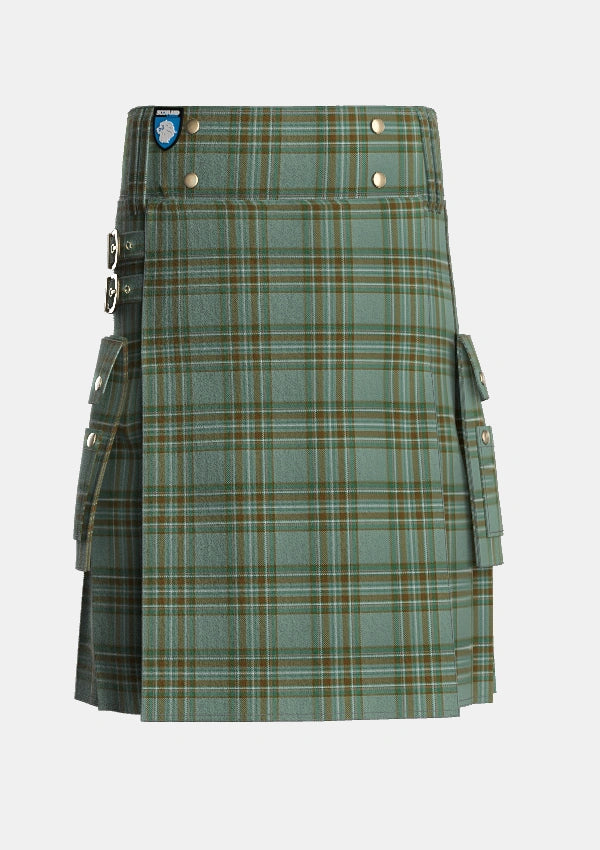 Utility_Kelly_Dress_Tartan_6394_kilt_front_image_with_pleated_design_and_adjustable_buckles_for_men