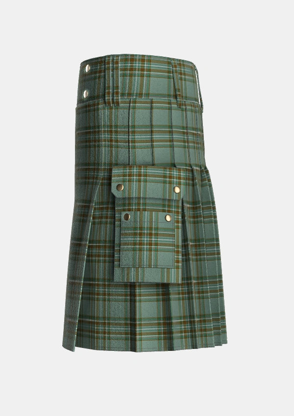 Utility_Kelly_Dress_Tartan_6394_kilt_left_image_with_pleated_design_and_adjustable_buckles_for_men