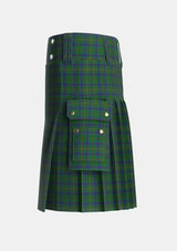 Utility_Kennedy_2_Tartan_1123_kilt_left_image_with_pleated_design_and_adjustable_buckles_for_men