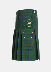Utility_Kennedy_2_Tartan_1123_kilt_right_image_with_pleated_design_and_adjustable_buckles_for_men