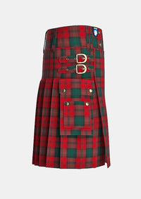 Utility_Kerr_tartan_kilt_right_image_with_pleated_design_and_adjustable_buckles_for_men