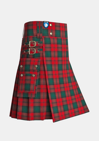 Utility_Kerr_tartan_kilt_side_image_with_pleated_design_and_adjustable_buckles_for_men