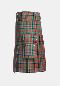 Utility_Kidd_2_Tartan_1409_kilt_left_image_with_pleated_design_and_adjustable_buckles_for_men