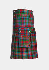 Utility_Kidd_tartan_1409_kilt_left_image_with_pleated_design_and_adjustable_buckles_for_men