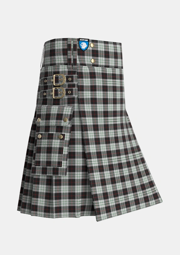 Utility_Kierson_Tartan_5346_kilt_side_image_with_pleated_design_and_adjustable_buckles_for_men