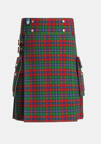 Utility_Kilgour_Symmetrical_Tartan_5348_kilt_front_image_with_pleated_design_and_adjustable_buckles_for_men