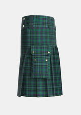 Utility_Killen_Tartan_6575_kilt_left_image_with_pleated_design_and_adjustable_buckles_for_men