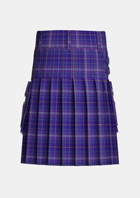 Utility_Kilmarnock_Football_Club_Tartan_6597_kilt_back_image_with_pleated_design_and_adjustable_buckles_for_men