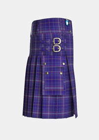 Utility_Kilmarnock_Football_Club_Tartan_6597_kilt_right_image_with_pleated_design_and_adjustable_buckles_for_men