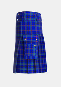 Utility_Kinding_Tartan_10091_kilt_left_image_with_pleated_design_and_adjustable_buckles_for_men
