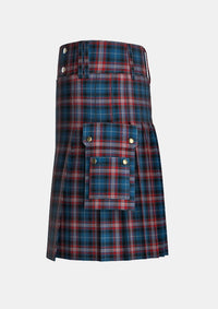 Utility_King_Alastair_Tartan_14537_kilt_left_image_with_pleated_design_and_adjustable_buckles_for_men
