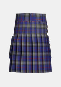 Utility_Kinnaird_Tartan_2242_kilt_back_image_with_pleated_design_and_adjustable_buckles_for_men