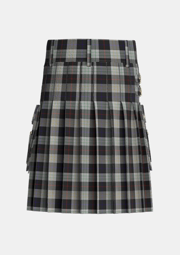 Utility_Kinnieson_Personal_Tartan_1994_kilt_back_image_with_pleated_design_and_adjustable_buckles_for_men