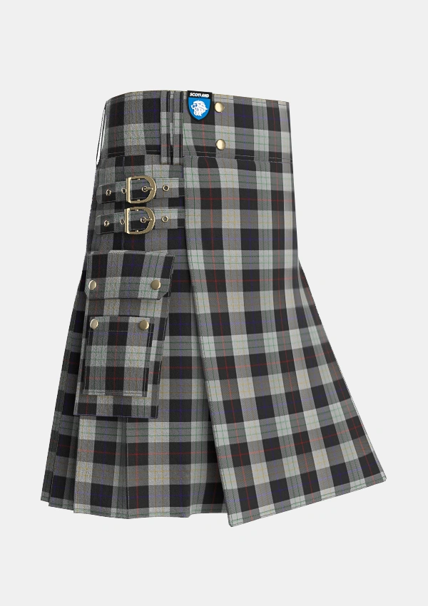 Utility_Kinnieson_Personal_Tartan_1994_kilt_side_image_with_pleated_design_and_adjustable_buckles_for_men
