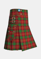 Utility_Kirk_Tartan_4229_kilt_side_image_with_pleated_design_and_adjustable_buckles_for_men