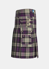 Utility_Kyle_Grape_Tartan_7585_kilt_right_image_with_pleated_design_and_adjustable_buckles_for_men