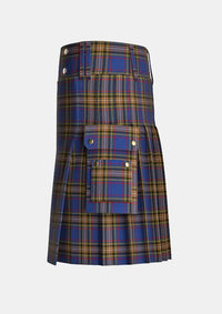 Utility_Lady_Diana_Plaid_Tartan_484_kilt_left_image_with_pleated_design_and_adjustable_buckles_for_men