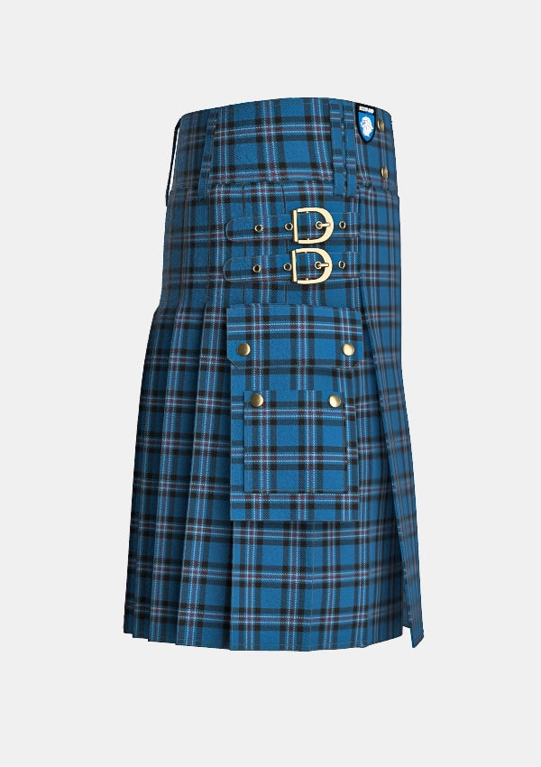 Utility_Laidlaw_s_Highland_Drovers_Tartan_6729_kilt_right_image_with_pleated_design_and_adjustable_buckles_for_men
