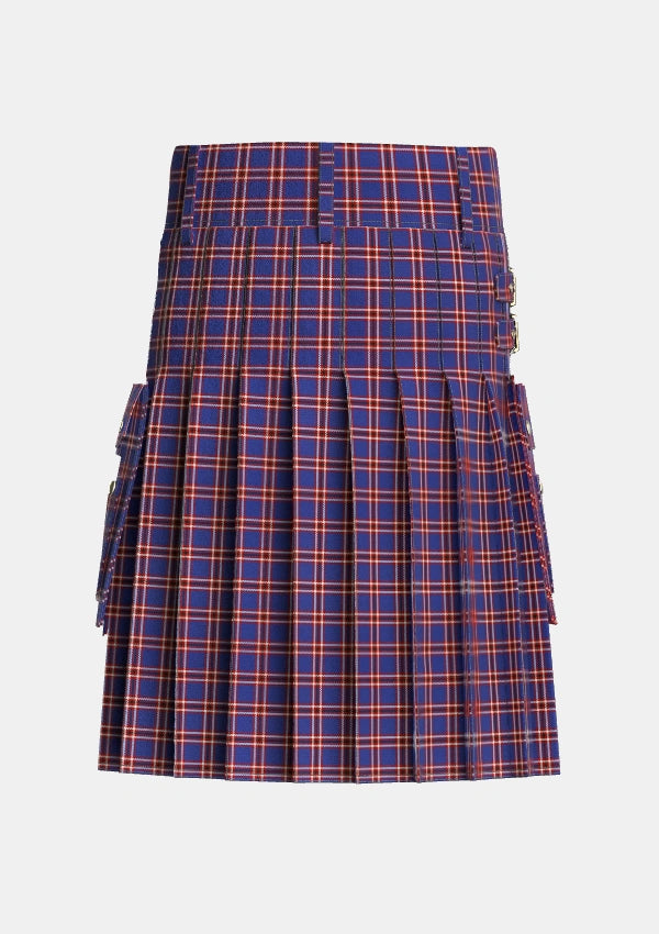 Utility_Laing_of_Archiestown_Tartan_2544_kilt_back_image_with_pleated_design_and_adjustable_buckles_for_men