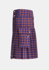Utility_Laing_of_Archiestown_Tartan_2544_kilt_left_image_with_pleated_design_and_adjustable_buckles_for_men
