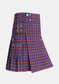 Utility_Laing_of_Archiestown_Tartan_2544_kilt_side_image_with_pleated_design_and_adjustable_buckles_for_men
