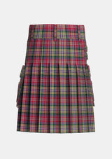 Utility_Lasting_Tartan_1789_kilt_back_image_with_pleated_design_and_adjustable_buckles_for_men