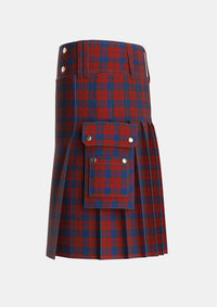 Utility_Lawlis_Lawless_Tartan_5399_kilt_left_image_with_pleated_design_and_adjustable_buckles_for_men