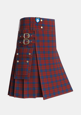 Utility_Lawlis_Lawless_Tartan_5399_kilt_side_image_with_pleated_design_and_adjustable_buckles_for_men
