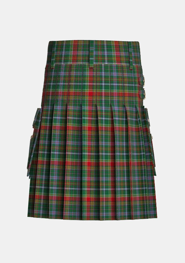 Utility_Lawson_Robin_Tartan_11043_kilt_back_image_with_pleated_design_and_adjustable_buckles_for_men