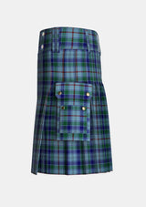 Utility_Leith_Tartan_2333_kilt_left_image_with_pleated_design_and_adjustable_buckles_for_men