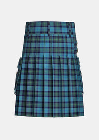 Utility_Lemania_Tartan_10816_kilt_back_image_with_pleated_design_and_adjustable_buckles_for_men