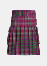 Utility_Lendrum_Lyon_version_Tartan_3366_kilt_back_image_with_pleated_design_and_adjustable_buckles_for_men