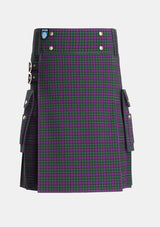 Utility_Lennie_Tartan_725_kilt_front_image_with_pleated_design_and_adjustable_buckles_for_men