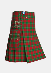 Utility_Lennox_tartan_935_kilt_side_image_with_pleated_design_and_adjustable_buckles_for_men