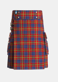 Utility_Lermontov_Tartan_6493_kilt_front_image_with_pleated_design_and_adjustable_buckles_for_men