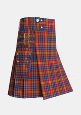 Utility_Lermontov_Tartan_6493_kilt_side_image_with_pleated_design_and_adjustable_buckles_for_men