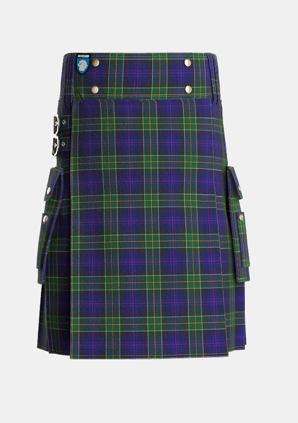 Utility_Leung_Personal_Tartan_2984_kilt_front_image_with_pleated_design_and_adjustable_buckles_for_men
