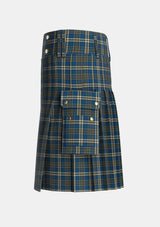 Utility_Liberton_Tartan_6993_kilt_left_image_with_pleated_design_and_adjustable_buckles_for_men