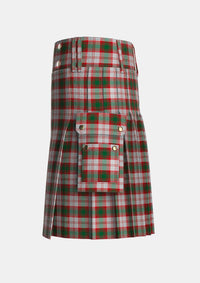 Utility_Lindsay_Dress_Red_Tartan_992_kilt_left_image_with_pleated_design_and_adjustable_buckles_for_men