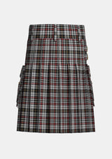 Utility_Little_Arisaid_Tartan_4137_kilt_back_image_with_pleated_design_and_adjustable_buckles_for_men