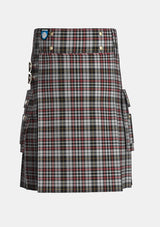 Utility_Little_Arisaid_Tartan_4137_kilt_front_image_with_pleated_design_and_adjustable_buckles_for_men